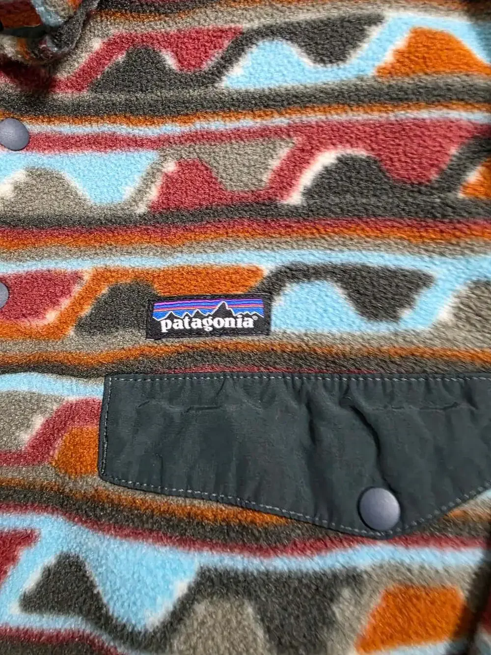 Patagonia Synchilla Snap-T Fleece Pullover Size M Aztec Print